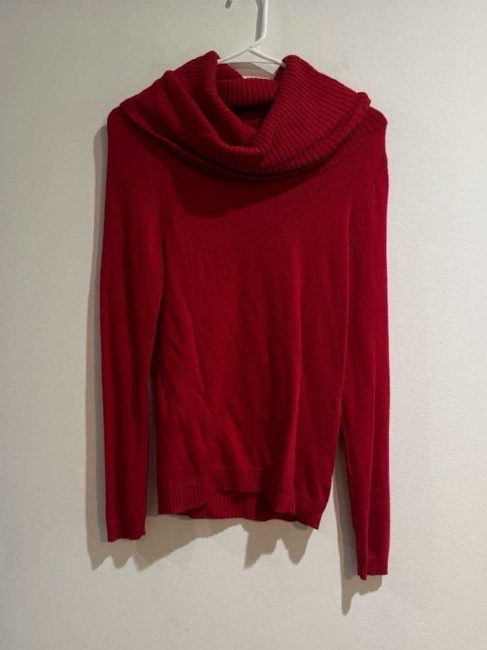 Gap Vibrant Red Cowl Neck Wool Blend Sweater Size Small